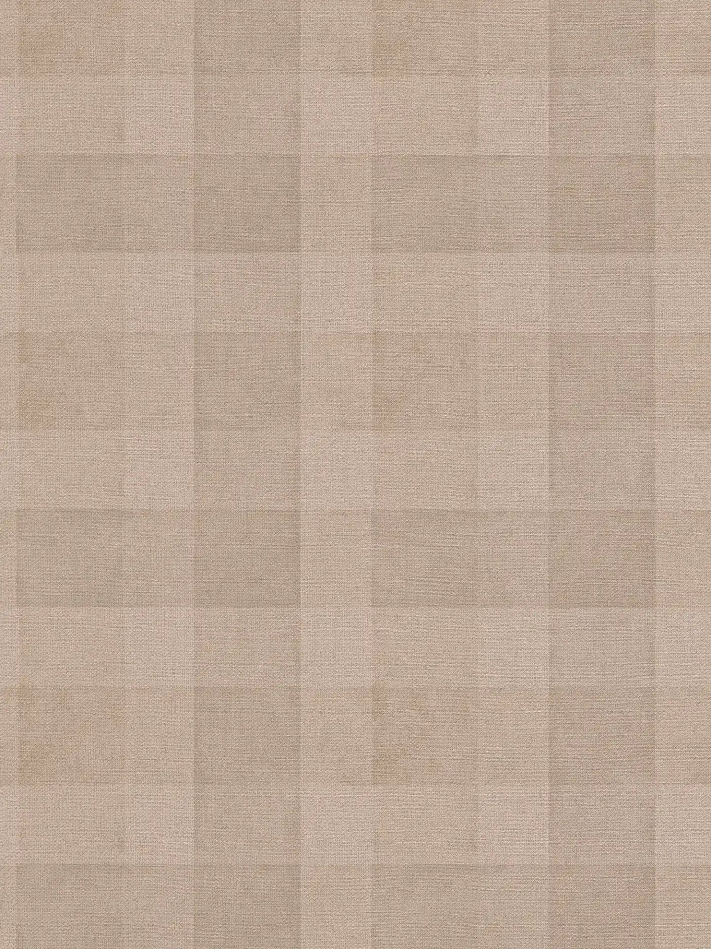 Bistro Plaid - Checkered Wallpaper - Brown