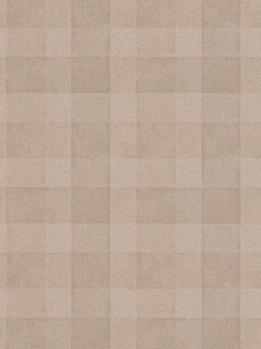 Bistro Plaid - Checkered Wallpaper - Brown