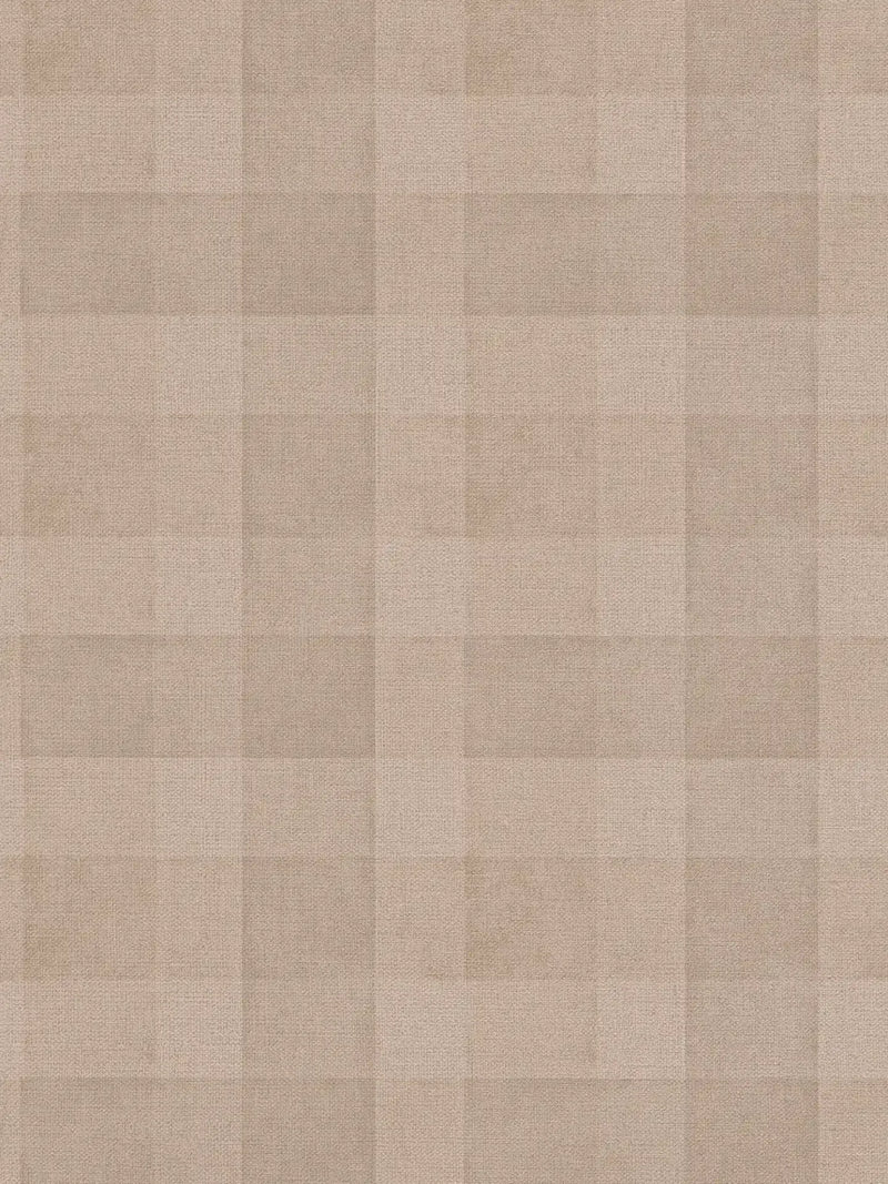 Bistro Plaid - Checkered Wallpaper - Brown