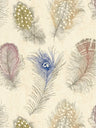 Plume Peacock Feather Vinyl Wallpaper – Blue