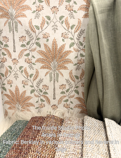 Ariara - Palm Trellis - Wallpaper - Orange