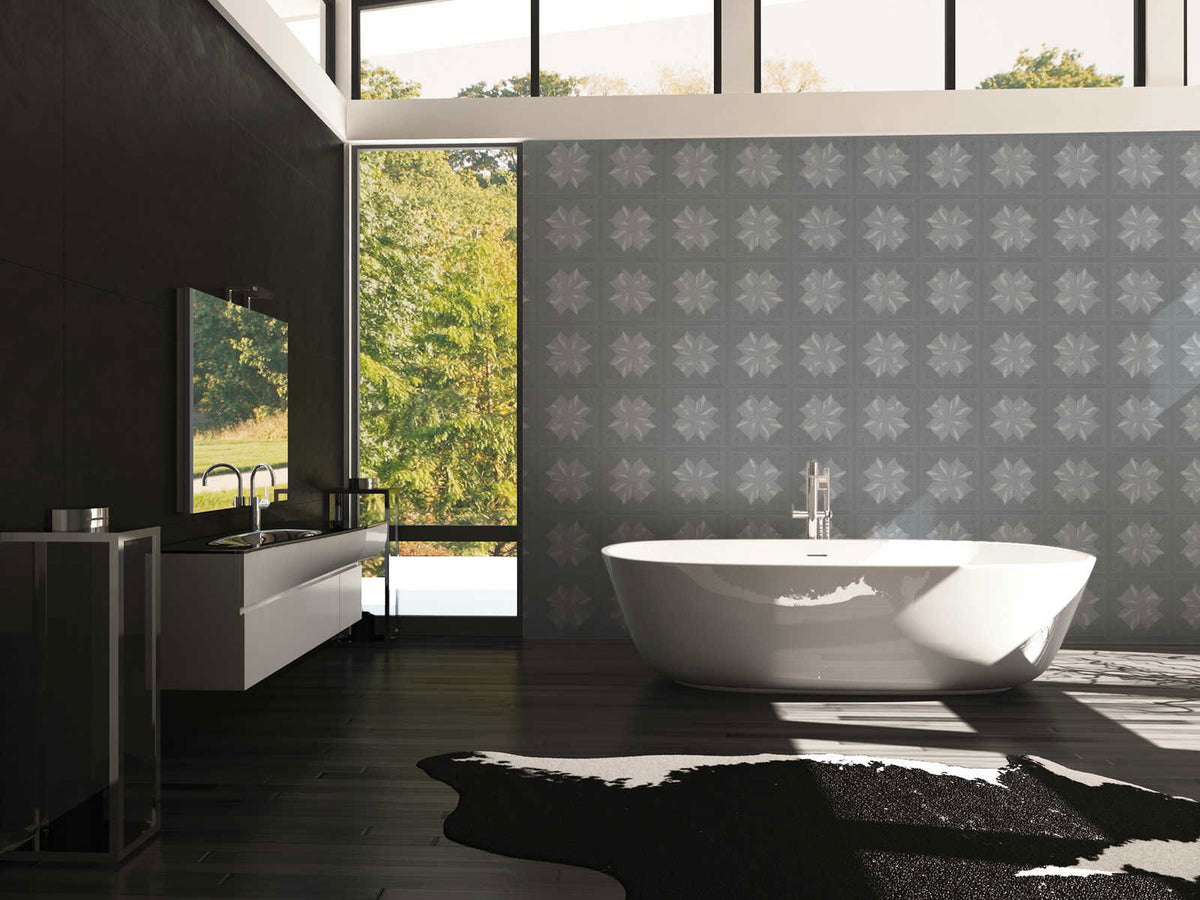Paisley Block Heavy Weight Wallpaper - Grey