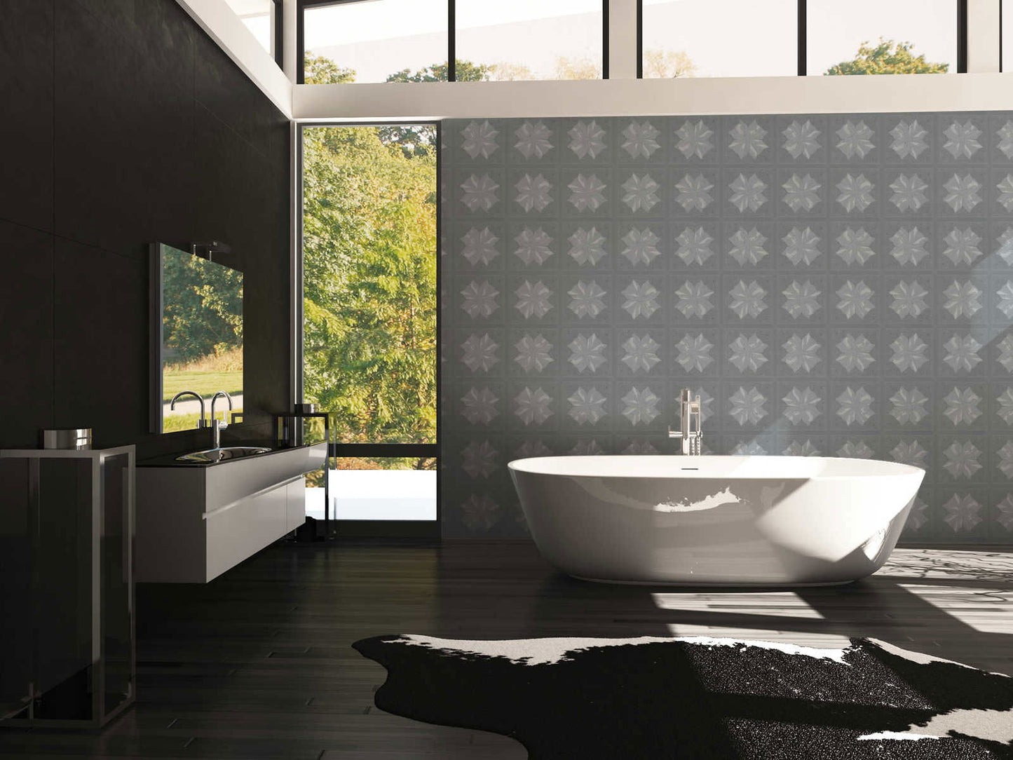 Paisley Block Heavy Weight Wallpaper - Grey