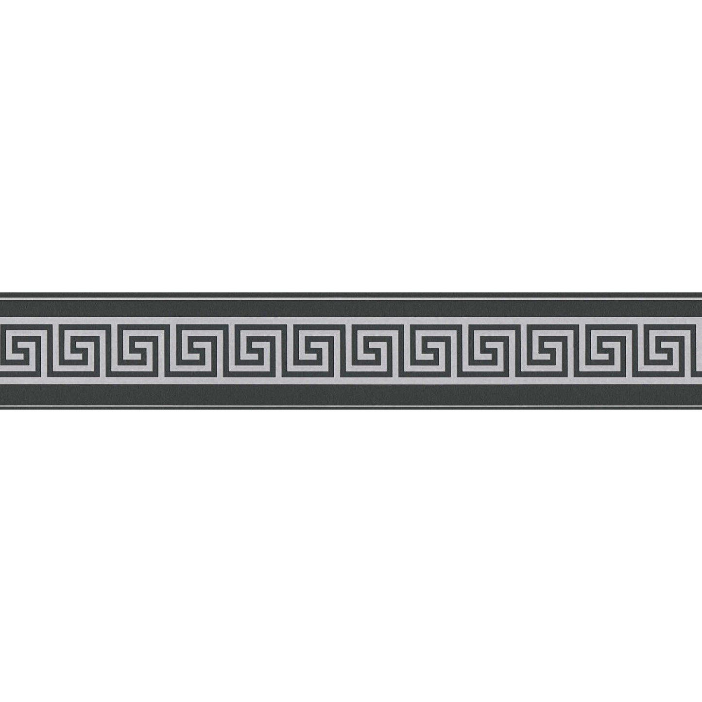 Metallic Meander Border - Black and Silver - Self Adhesive