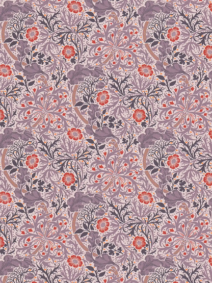 Seaweed Wallpaper - Red/Purple