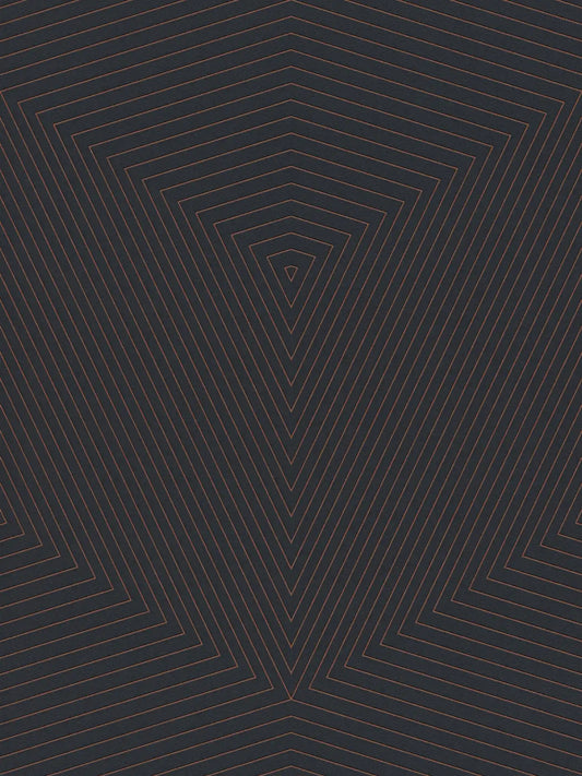 Geometric Paris Wallpaper - Black/Gold - Discontinuing