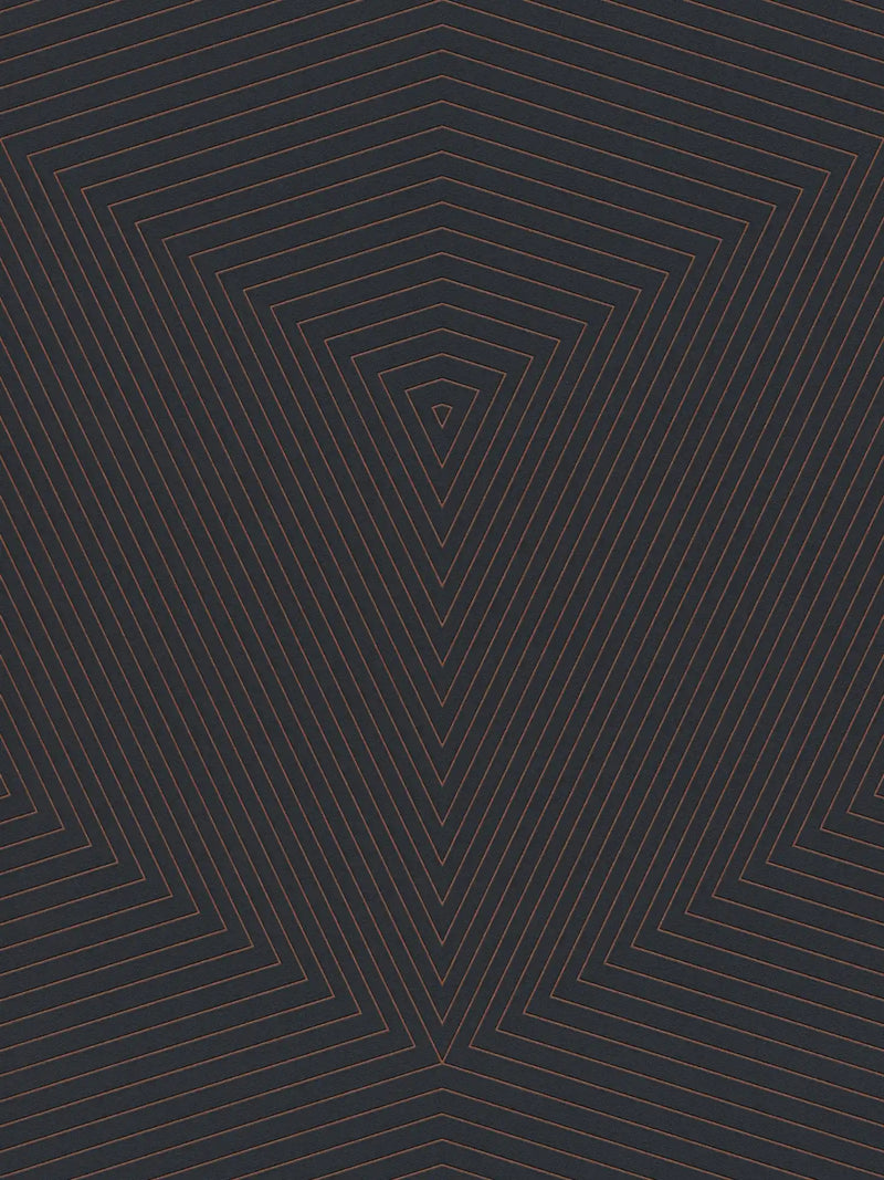 Sample - Geometric Paris Wallpaper - Black/Gold