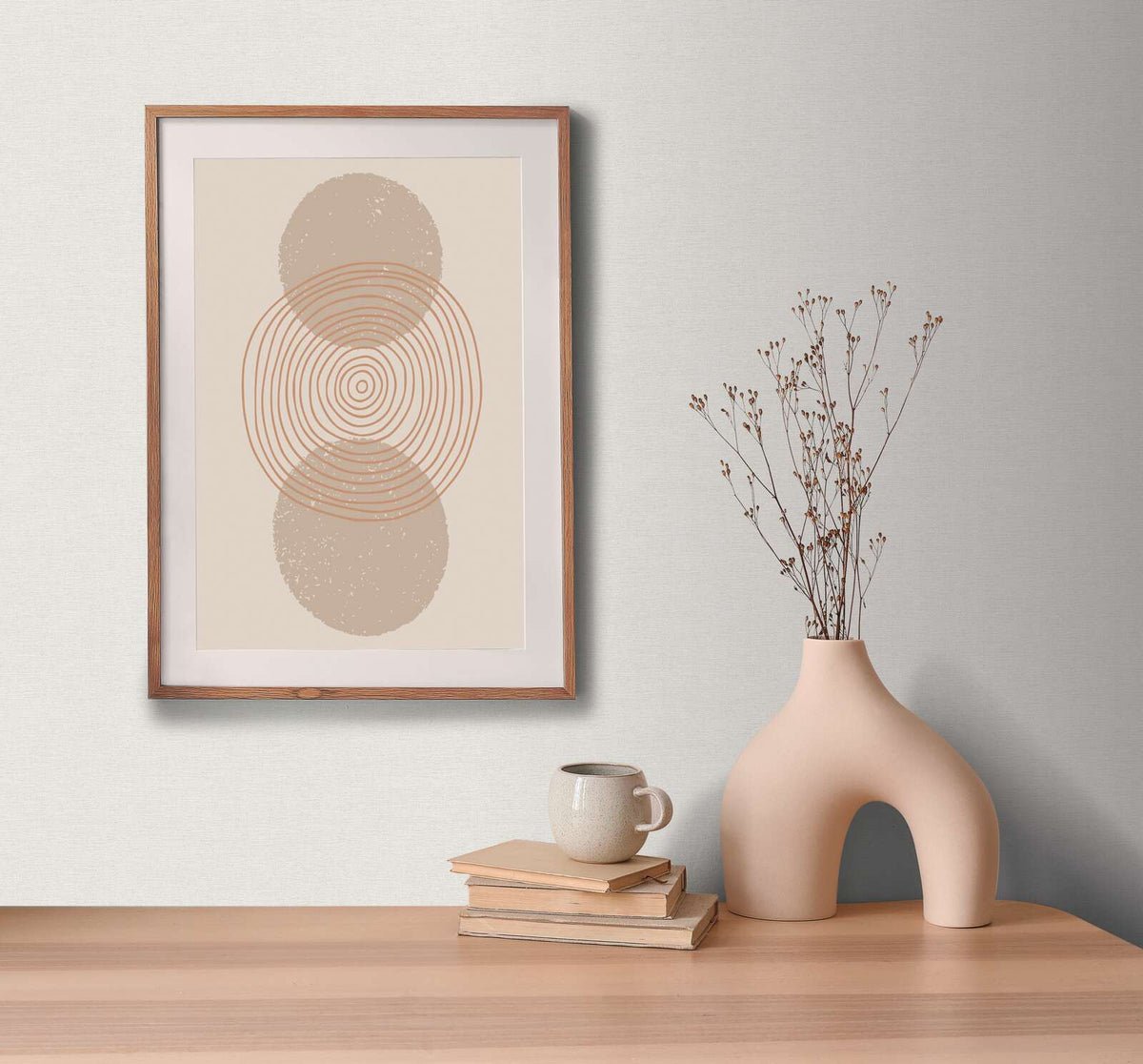 Linea Linen Texture Vinyl Wallpaper – Stone