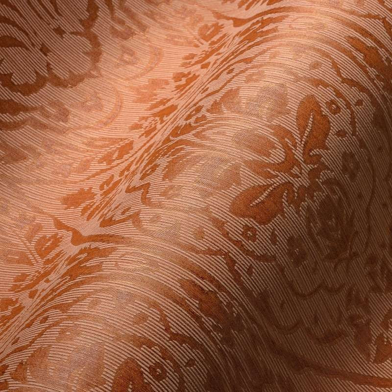 Textured Damask Textured Wallpaper - Orange