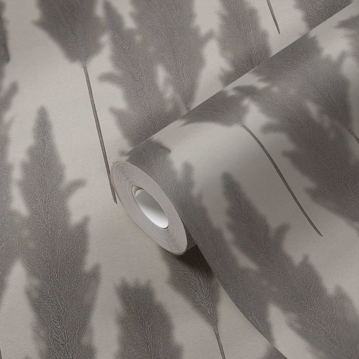 Sample - Brushed Grass Wallpaper - Charcoal
