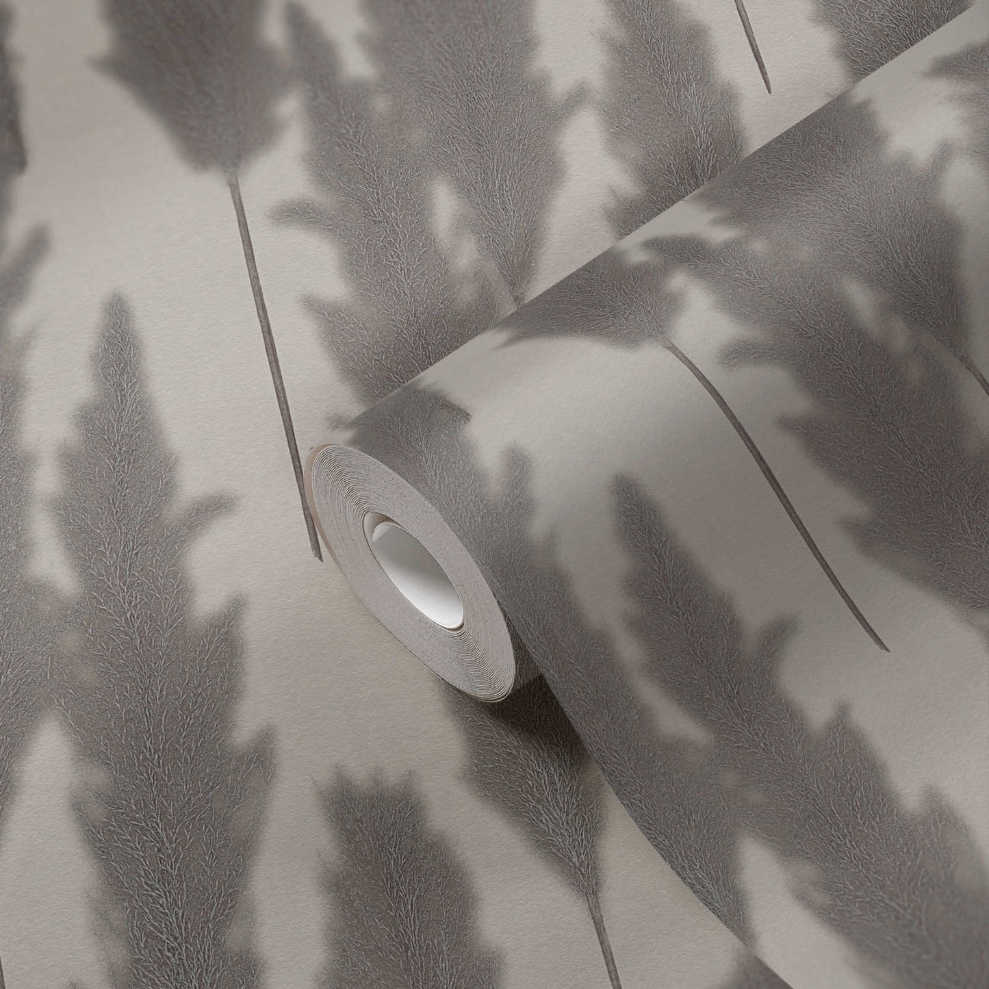 Sample - Brushed Grass Wallpaper - Charcoal
