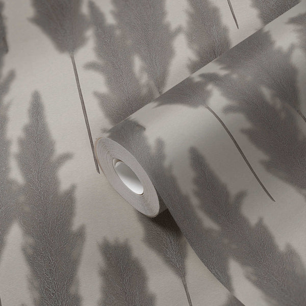Sample - Brushed Grass Wallpaper - Charcoal