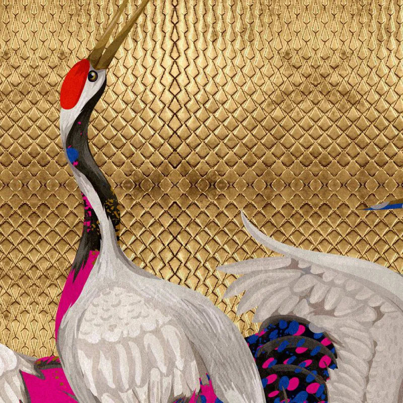 Crane Parade - Custom Sized Wallpaper Mural (per m2)