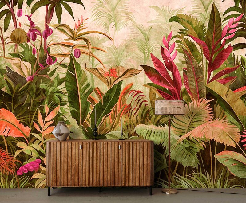 Tropique 3 Mural Custom Sized Wallpaper Mural (per m2)