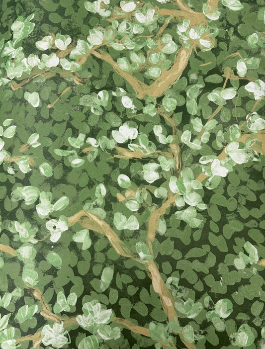 Dappled Tree Wallpaper - Green