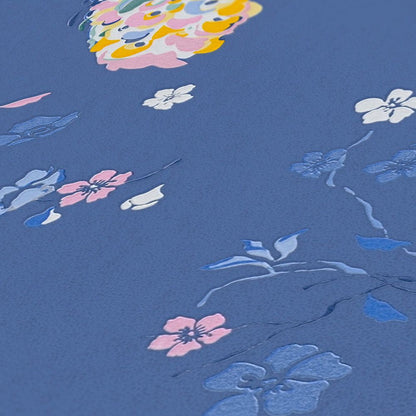 Majestic Peacock & Blossom Wallpaper - House of Turnowsky - Blue