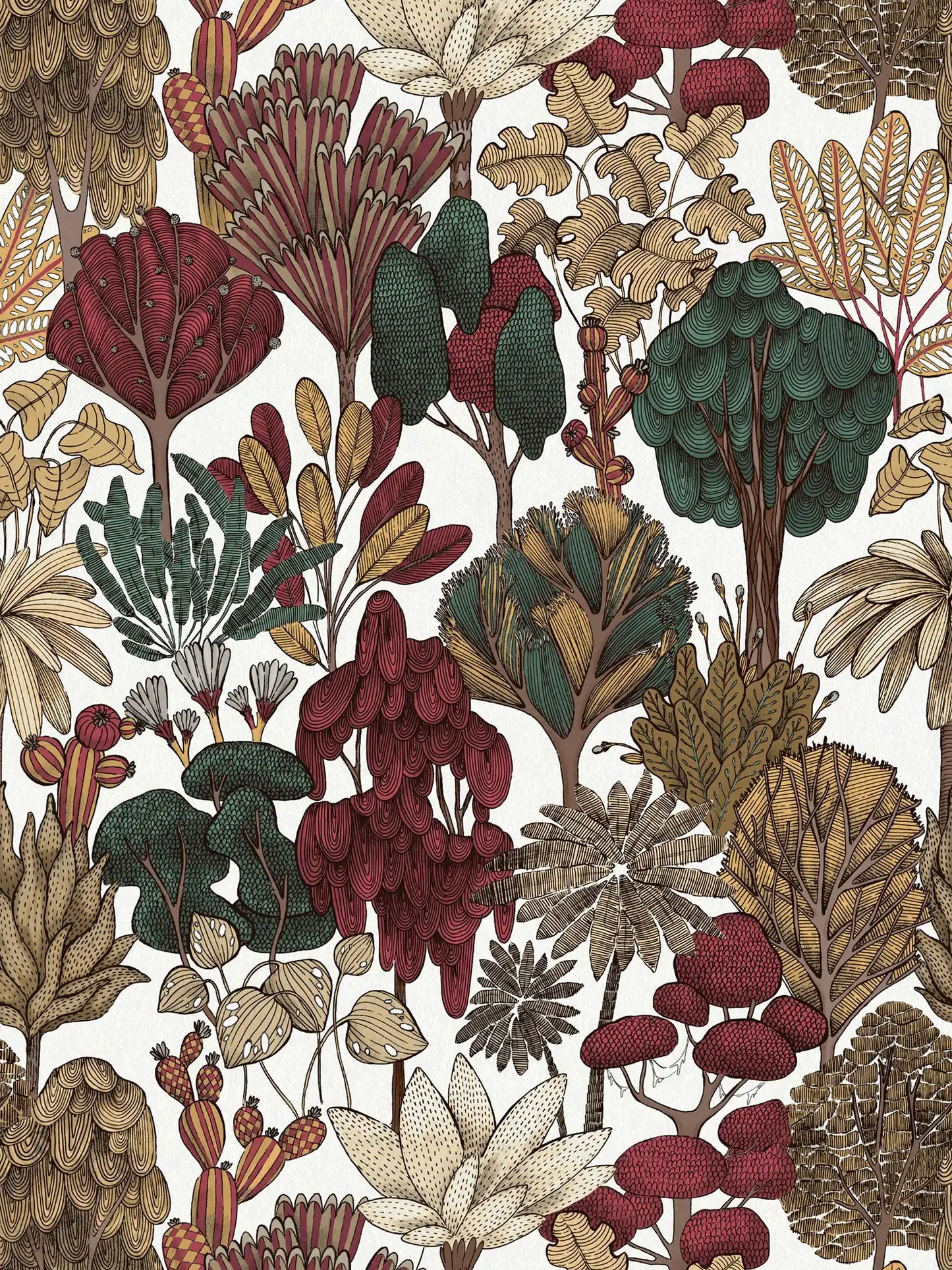 Exotic Oasis Wallpaper - Brown