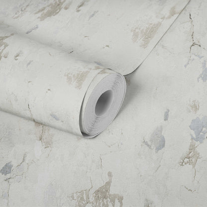 Barcelona Plaster Wallpaper - Cream - Grey