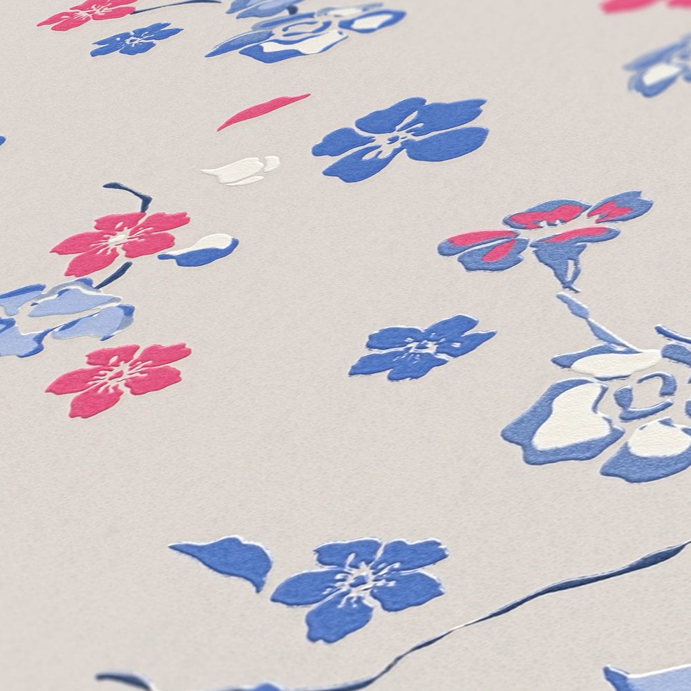 Paradise Blooms Wallpaper - House of Turnowsky - Beige/Blue