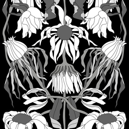 Withered Flowers Wallpaper by Studio Job - Black