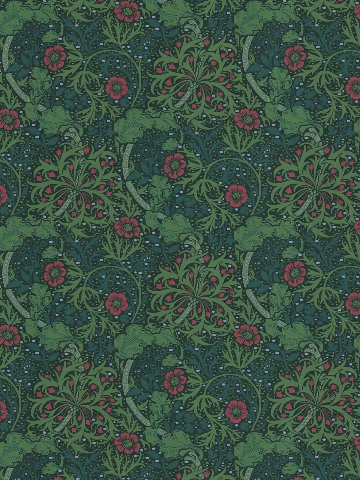 Sample - Seaweed Wallpaper - Black/Green