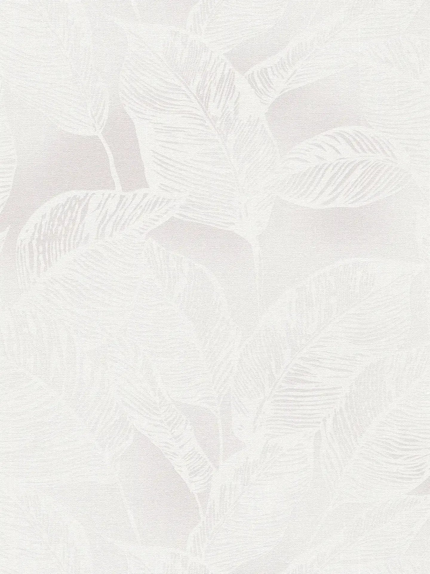 Banana Grove - Leaf Wallpaper - White