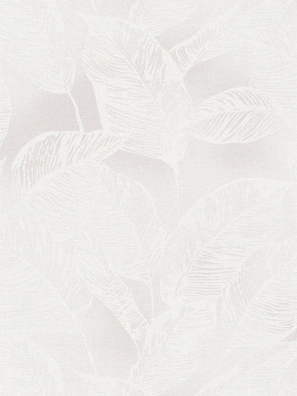 Banana Grove - Leaf Wallpaper - White