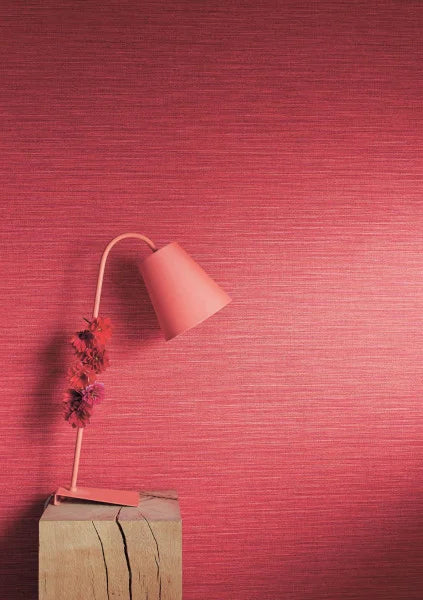 Wara Faux Grasscloth Wallpaper - Discontinuing - Lilas Metallique - 45 left