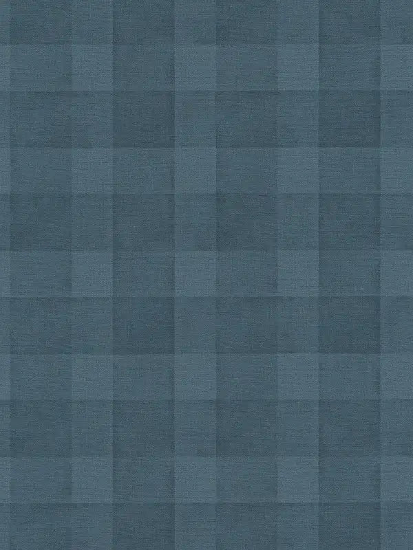Sample - Bistro Plaid - Checkered Wallpaper - Blue