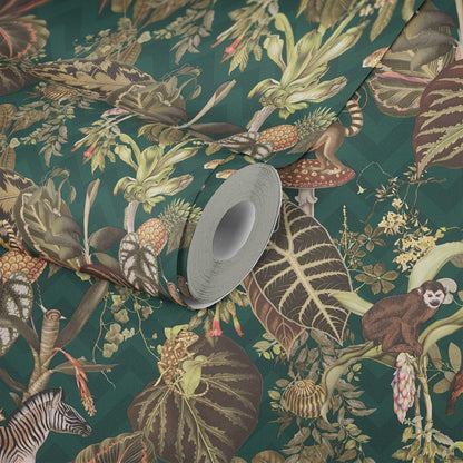 Living Jungle Chevron Wallpaper - Green