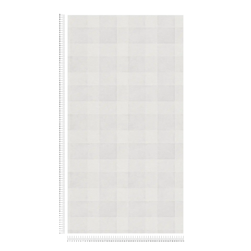 Bistro Plaid - Checkered Wallpaper - Grey