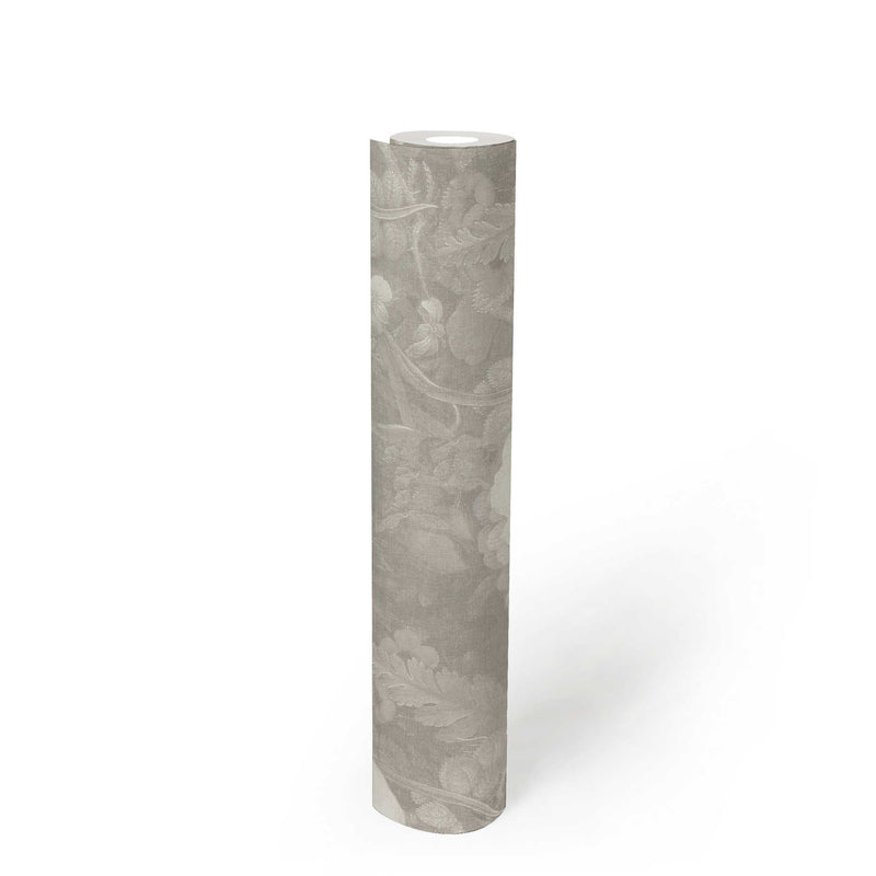 Dutch Floral Wallpaper - Grey