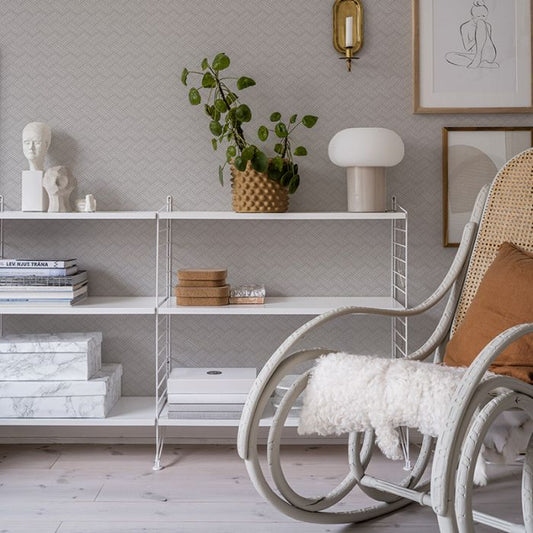 Strå - Straw Weave Wallpaper - Grey