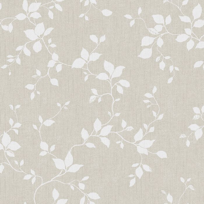 Sample - Siri - Floral, Linen-Look Wallpaper - Beige