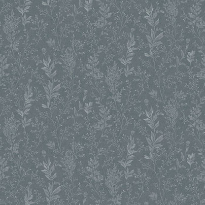 Tuva - Wild Grasses Wallpaper - Blue/Grey