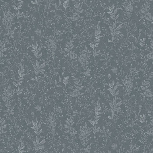 Tuva - Wild Grasses Wallpaper - Blue/Grey