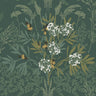 Strandäng -  Coastal Bouquet Wallpaper - Green