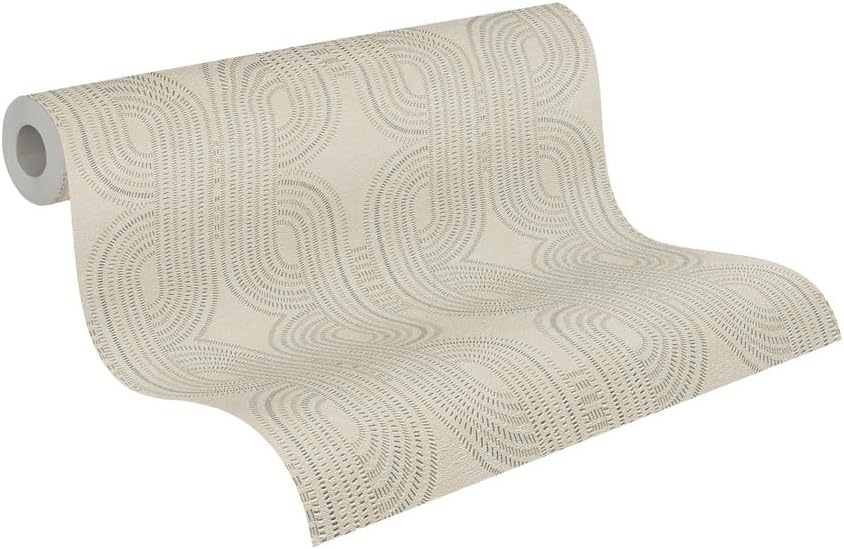 French Affair Wallpaper - Beige Metallic