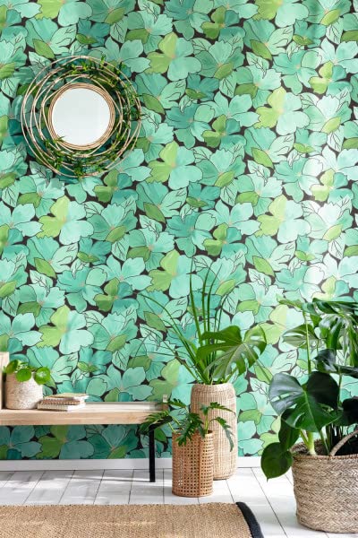 August Flower Power Wallpaper - Green - Discontinuing