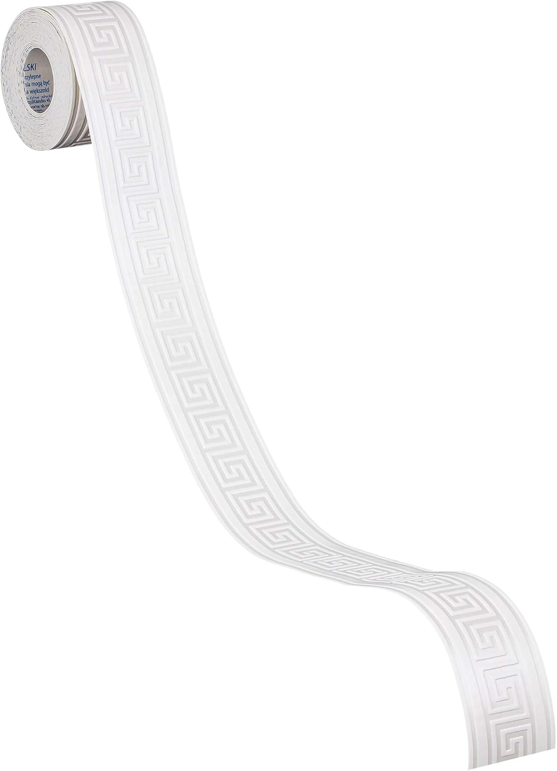 Graphic Meander Border - White - Self Adhesive
