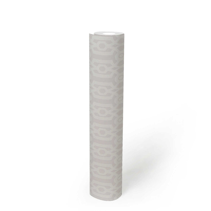 Baroque Pattern Wallpaper - White