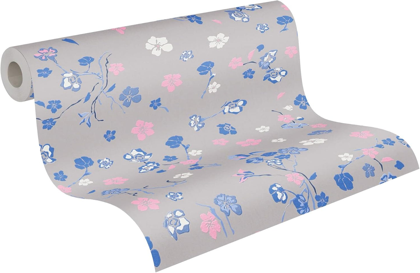 Paradise Blooms Wallpaper - House of Turnowsky - Grey/Blue