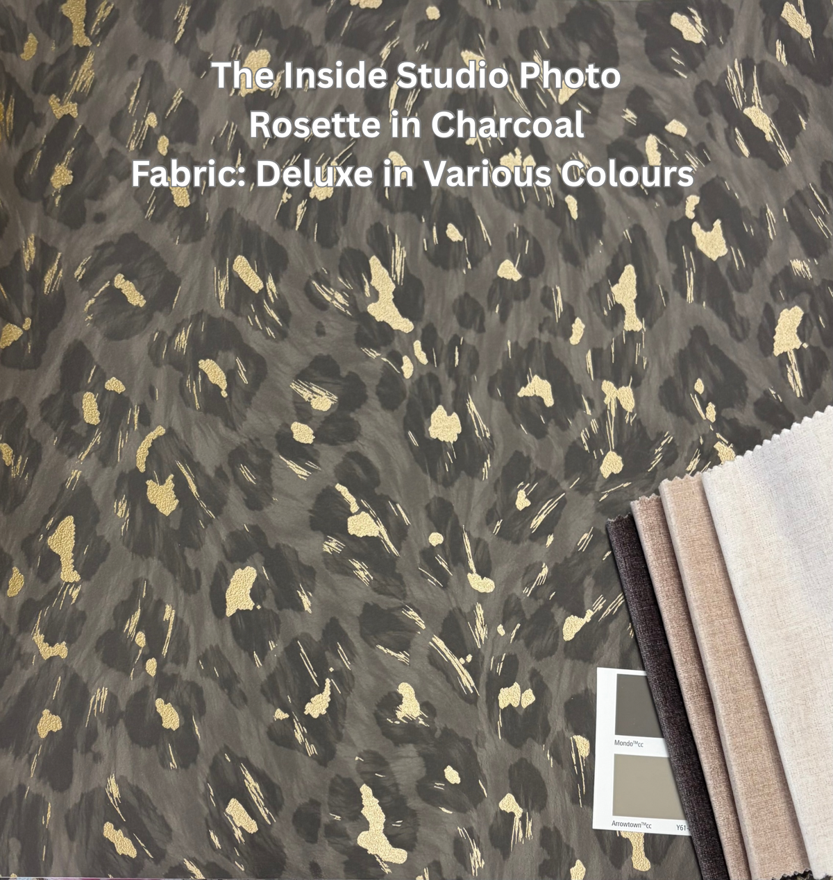 Rosette – Leopard Print Wallpaper – Charcoal