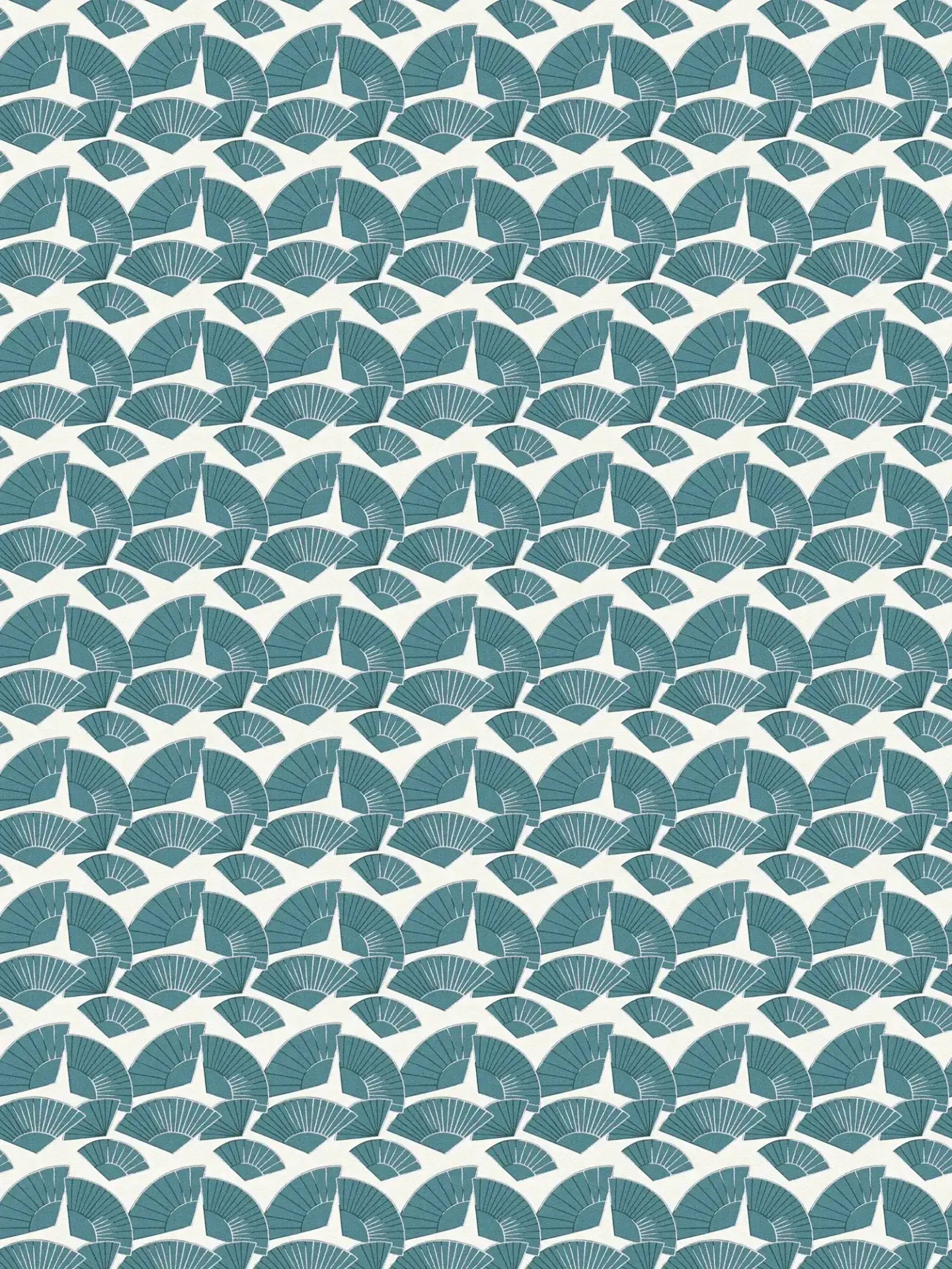 Deco Fanfare Heavy Weight Wallpaper - Green/White