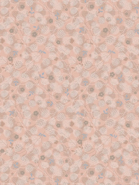 Leafy Heart - Wallpaper - Pink