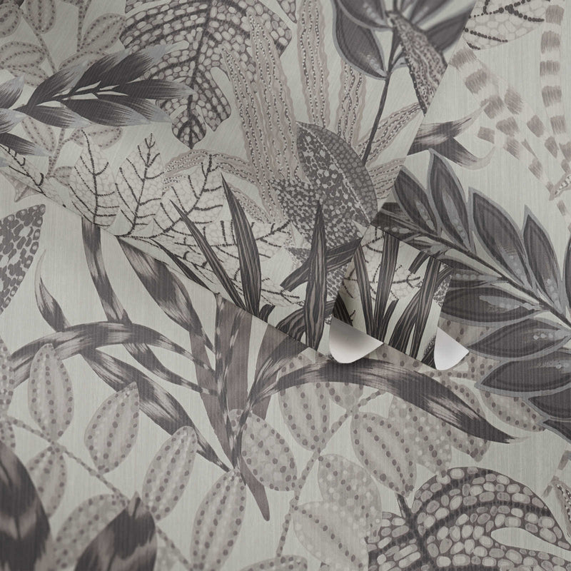 Capetown Jungle Wallpaper - Grey/White