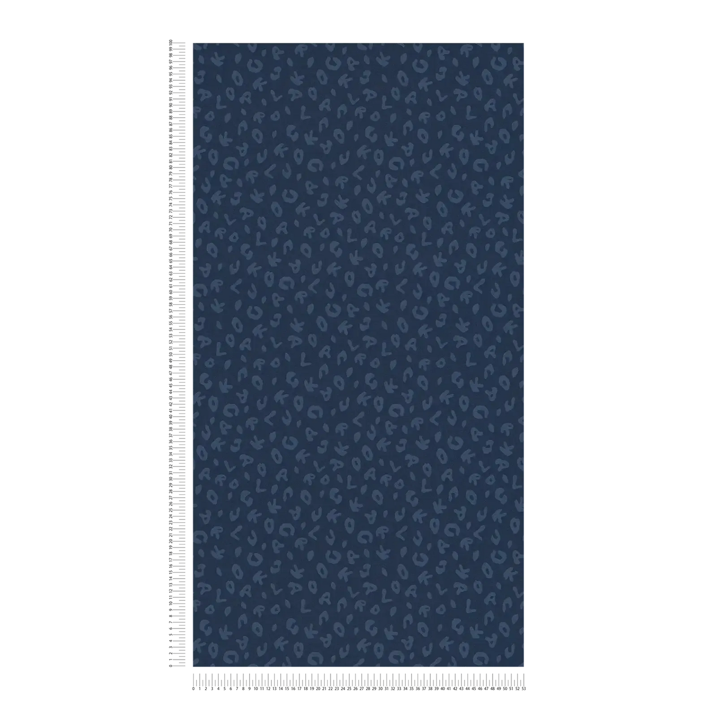 Leopard Alphabet Wallpaper - Blue - Discontinuing