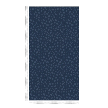 Leopard Alphabet Wallpaper - Blue - Discontinuing