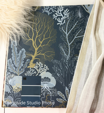 Nautilus Wallpaper – Navy/Gold