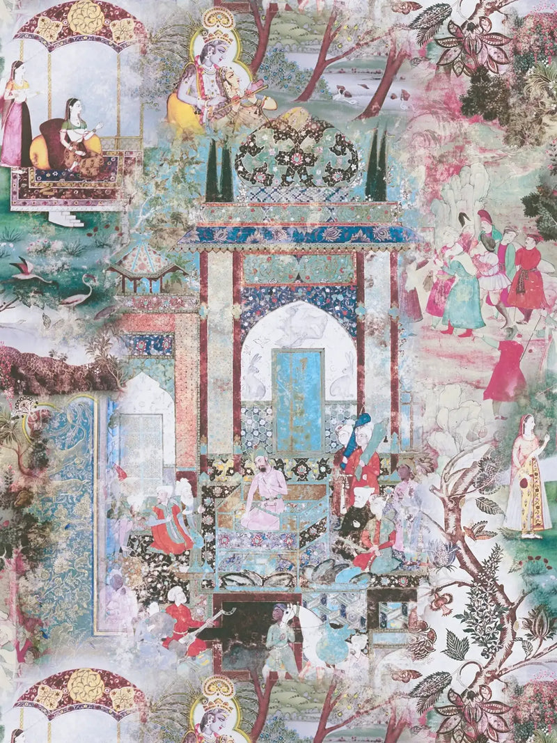 Echoes of Heritage - Vintage Wallpaper - Sage Green